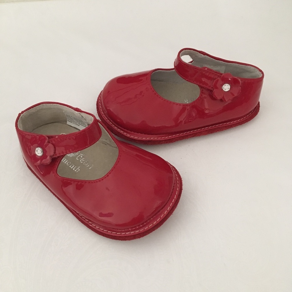 Beba Bean leather holiday red mary jan…